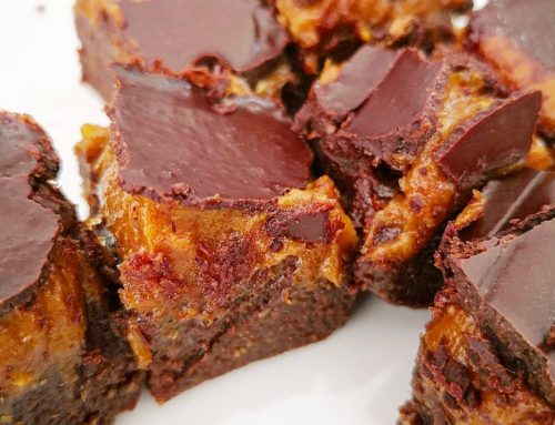 Hazelnut Brownies with Date Caramel